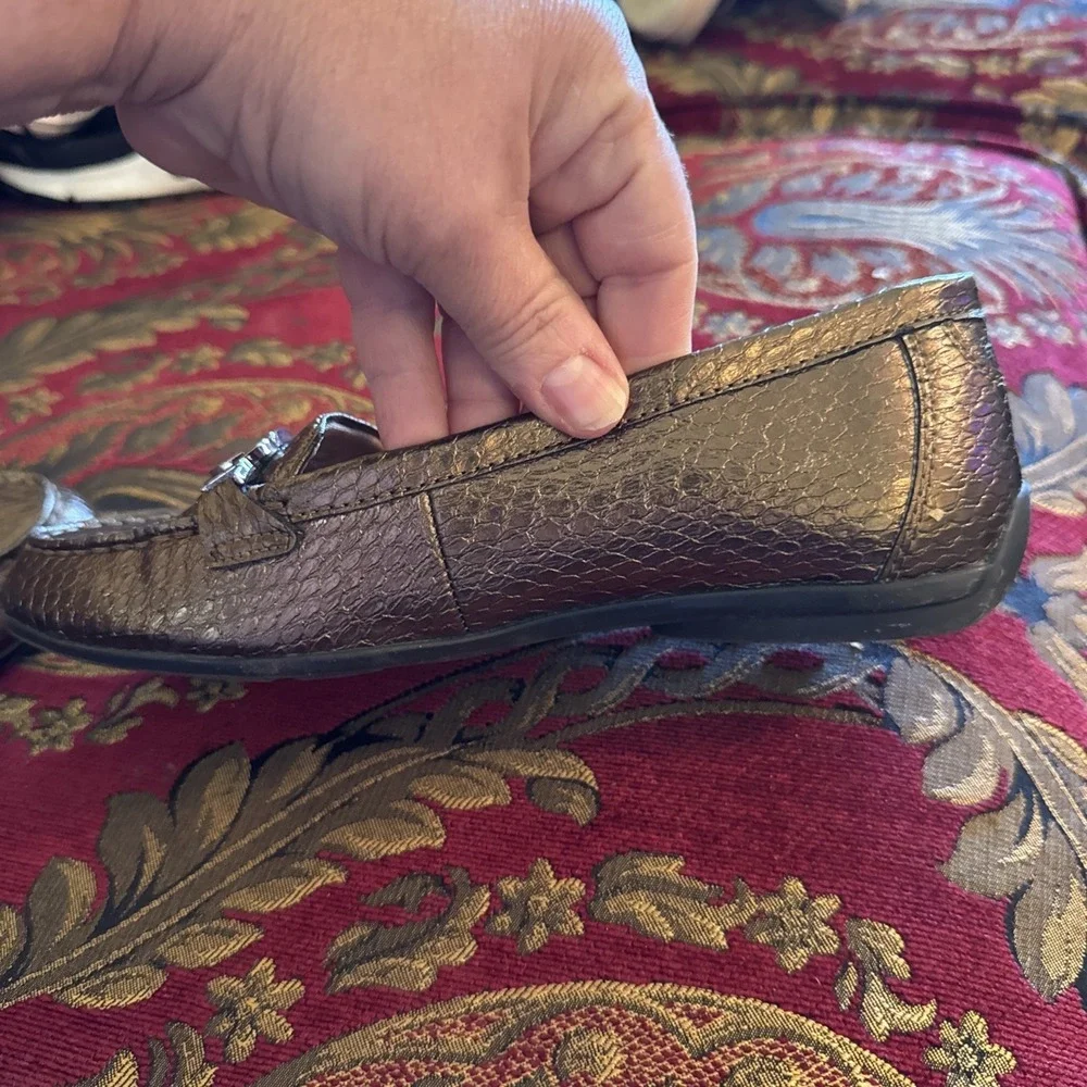Easy Spirit Womens Antiria Brown Leather Loafer Size 5.5
